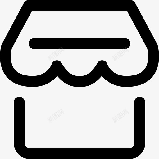 44后台店铺管理svg_新图网 https://ixintu.com 后台 店铺 管理 线性 单色 圆润