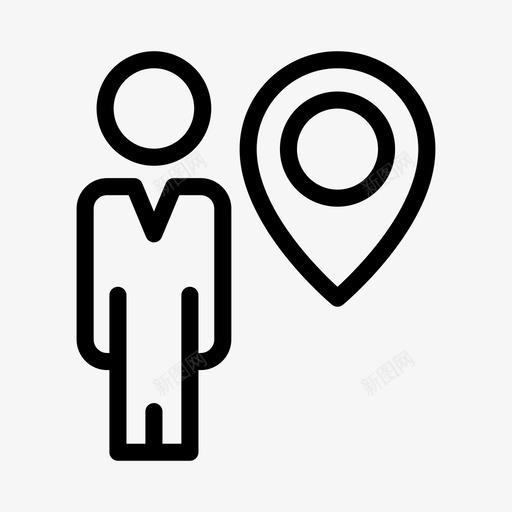 用户位置地图标记svg_新图网 https://ixintu.com 用户 位置 地图 标记 图钉 导航 航线 符号