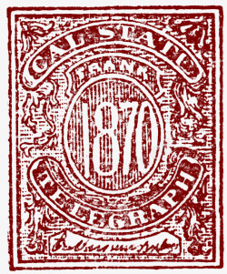 红色复古邮票素材