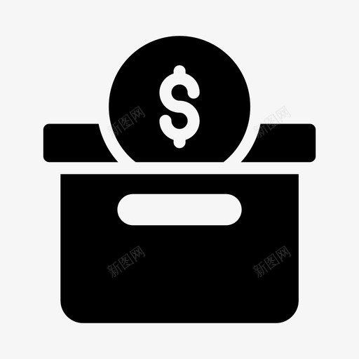 美元硬币箱金融货币svg_新图网 https://ixintu.com 美元 硬币 金融 货币 储蓄 银行 字形