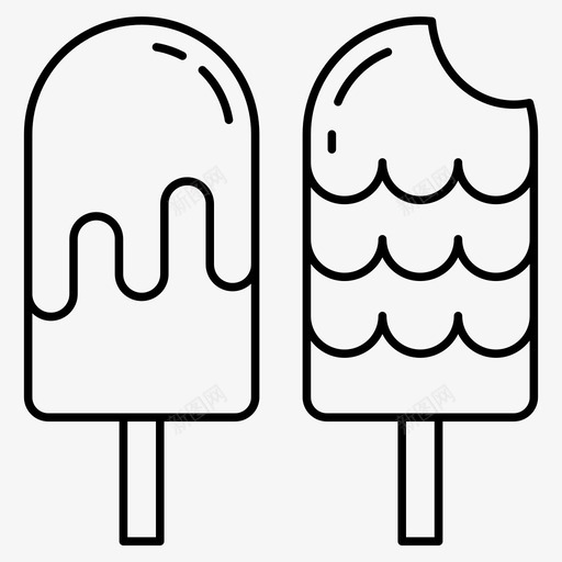 冰棒冰糖冰淇淋svg_新图网 https://ixintu.com 夏季 冰棒 冰糖 冰淇淋 冰棍 甜点 小吃 食品 饮料 系列 图标