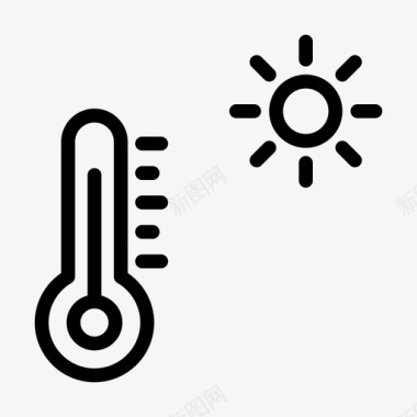 太阳温度计气候温度图标