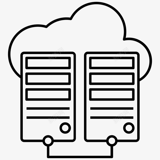 云托管云服务器数据存储svg_新图网 https://ixintu.com 服务器 数据 托管 存储 数据库 数据机 机架 seo web 轮廓 向量
