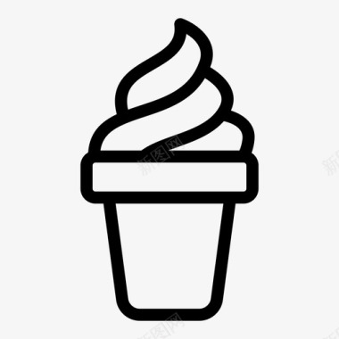冰淇淋筒美味甜图标