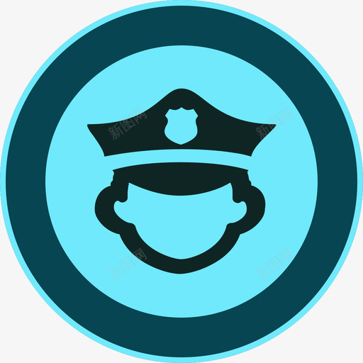 警卫力量蓝色高亮svg_新图网 https://ixintu.com 警卫 力量 蓝色 高亮