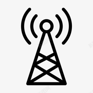 塔台信号广播连接图标