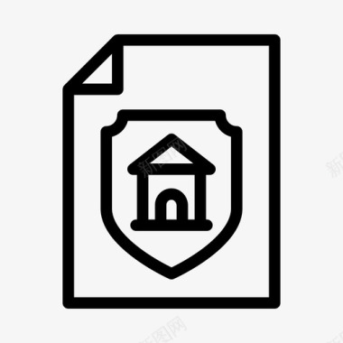 房屋保险文件建筑文件图标
