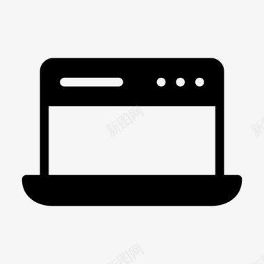 网页笔记本电脑浏览器internet图标
