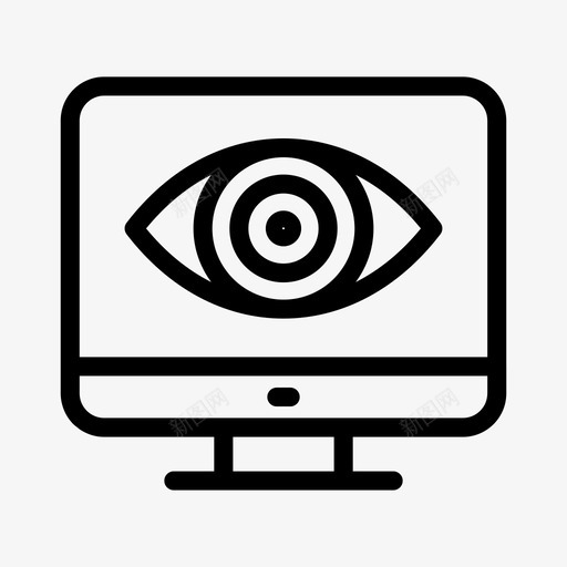 液晶屏眼显示器视图svg_新图网 https://ixintu.com 液晶屏 显示器 视图 工程 字形