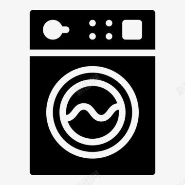 洗衣机布料电子产品图标