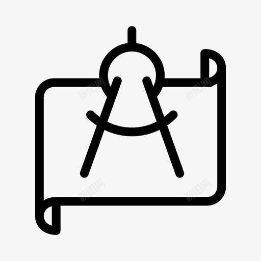 图纸指南针建筑师设计svg_新图网 https://ixintu.com 图纸 指南针 设计 建筑师 绘图 艺术 开发 符号