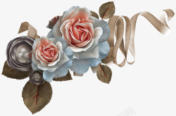 欧式奢华古典复古相框纹理花卉照片手账装饰图案3欧式素材
