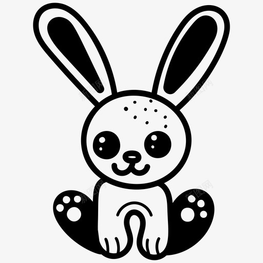 可爱的兔子画可爱的兔子兔子svg_新图网 https://ixintu.com 兔子 可爱 爱的 动物 字形 矢量 矢量图 图标