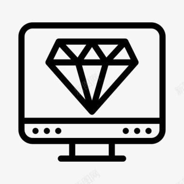 屏幕钻石艺术设计图标