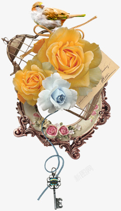 欧式奢华古典复古相框纹理花卉照片手账装饰图案5欧式素材