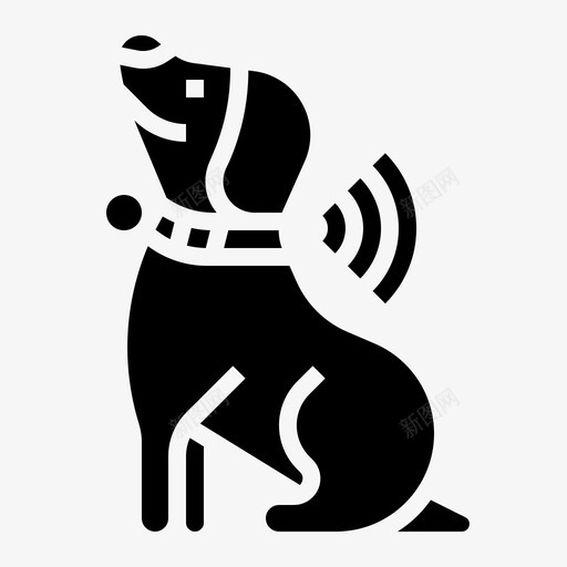 宠物追踪动物追踪狗svg_新图网 https://ixintu.com 追踪 宠物 联网 动物
