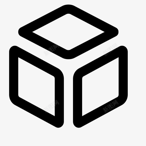 立方体立体多面体方块svg_新图网 https://ixintu.com 立方体 立体 多面体 方块