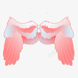 美丽羽毛精美的彩色翅膀插画高清图片
