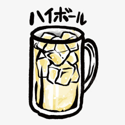 手绘卡通日式居酒屋透明图案手账AI矢量41手绘卡通素材