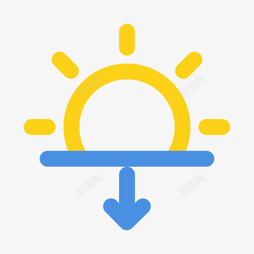 太阳下落svg_新图网 https://ixintu.com 太阳 下落