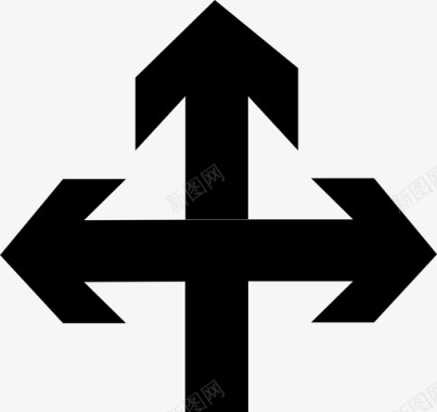 直行或左转或右转图标