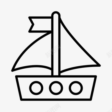 帆船海军航海图标