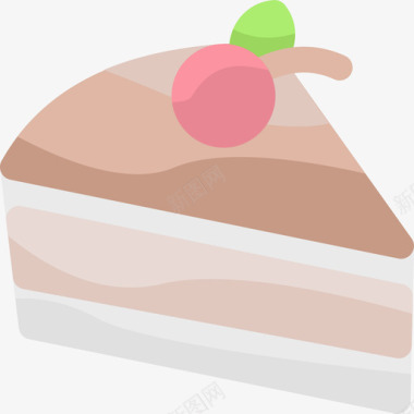 蛋糕意大利食品4扁平图标