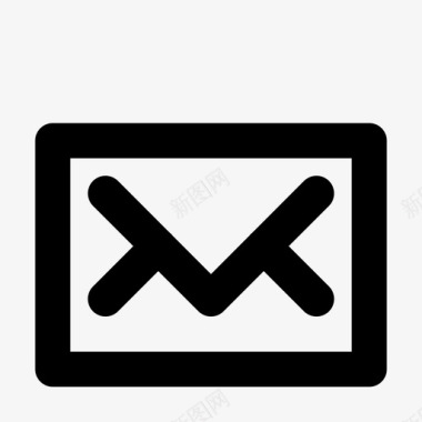 简单电子邮件商务信函图标