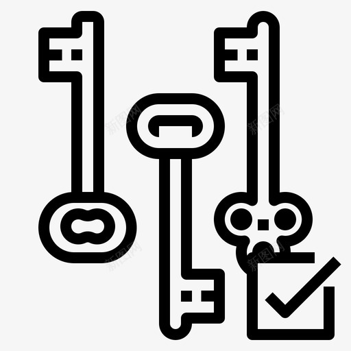 钥匙检查标记svg_新图网 https://ixintu.com 标记 检查 钥匙 通过