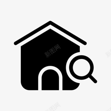 房屋搜索建筑查找图标