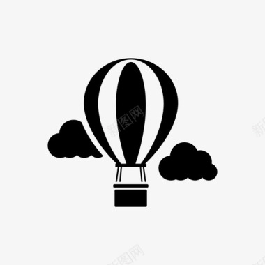 热气球冒险商务图标