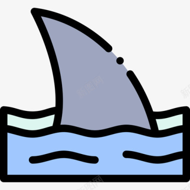 鲨鱼澳大利亚25线形颜色图标