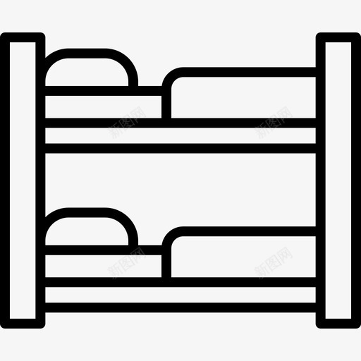 双层床睡眠48直线型svg_新图网 https://ixintu.com 双层 睡眠 直线 线型