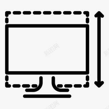 高度调节监视器技术电视图标
