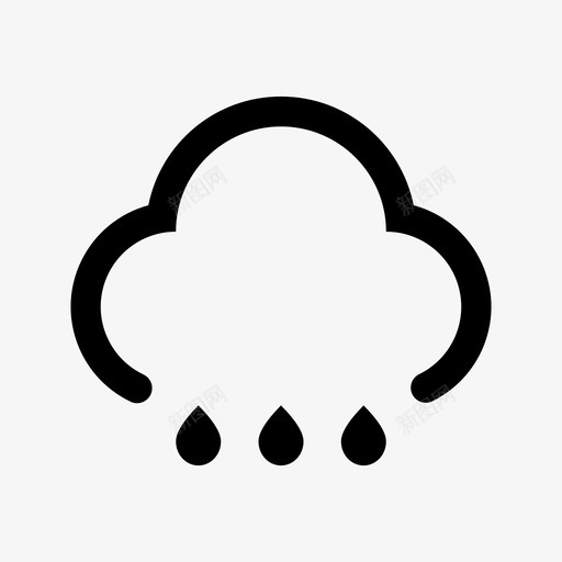 天气中雨转大雨svg_新图网 https://ixintu.com 天气 中雨 大雨