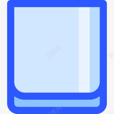 玻璃餐具蓝色图标