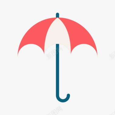 雨伞防护和安全19扁平图标