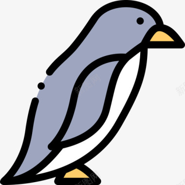 企鹅澳大利亚25线性颜色图标