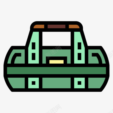 行李18号行李线性颜色图标