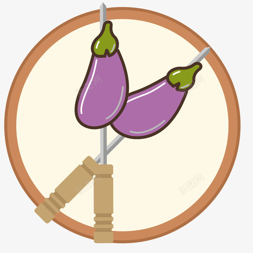 烤茄子svg_新图网 https://ixintu.com 茄子
