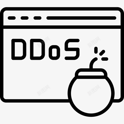 Ddos黑客55线性svg_新图网 https://ixintu.com 黑客 线性