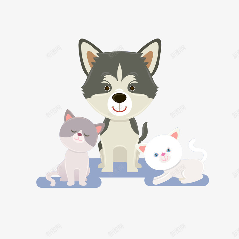 卡通猫狗宠物png免抠素材_新图网 https://ixintu.com 卡通 猫狗 宠物