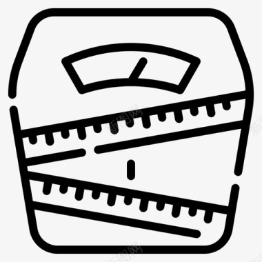 体重秤饮食健身图标