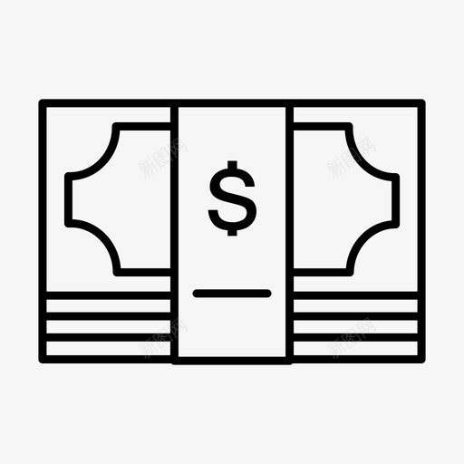 一包钱钞票现金svg_新图网 https://ixintu.com 一包 钱一包 钱钞票 钞票 现金 有钱