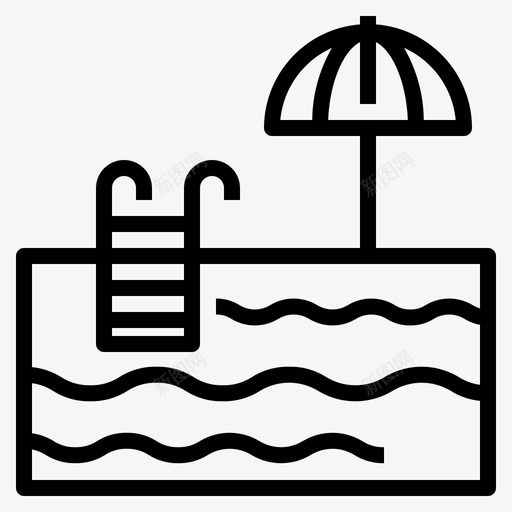 泳池夏季111直线型svg_新图网 https://ixintu.com 泳池 夏季 直线 线型