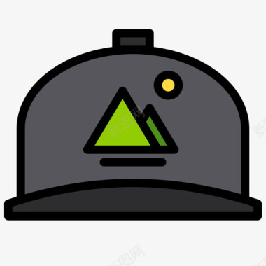 帽子品牌14线性颜色图标