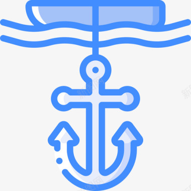 锚海军11号蓝色图标