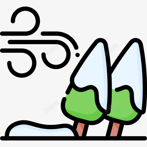 雪北极29线性颜色svg_新图网 https://ixintu.com 北极 线性 颜色
