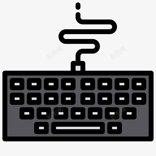 键盘媒体技术1线颜色svg_新图网 https://ixintu.com 键盘 媒体 技术 颜色
