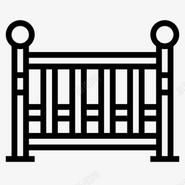 摇篮婴儿床床图标